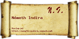 Németh Indira névjegykártya