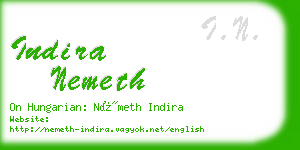 indira nemeth business card